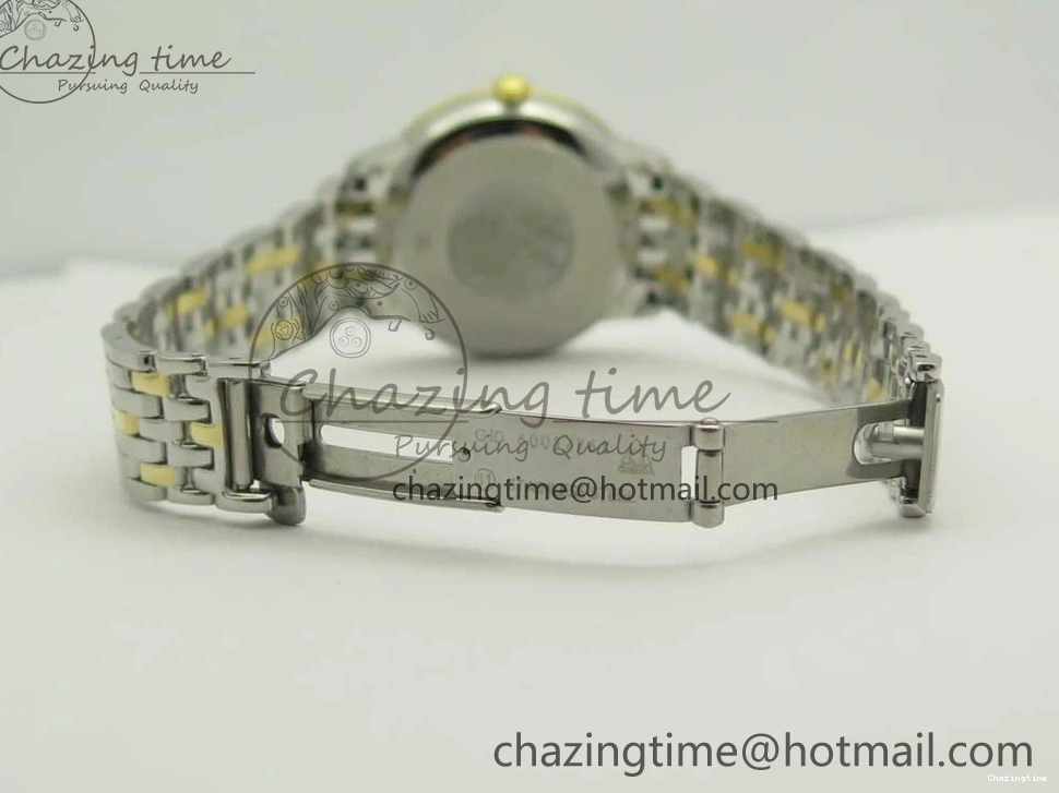 0523 Attractive De Ville Prestige Ladies 32.7mm SS MKF 1:1 Best Edition White Dial Roman Markers on SS YG Bracelet MIYOTA 7965